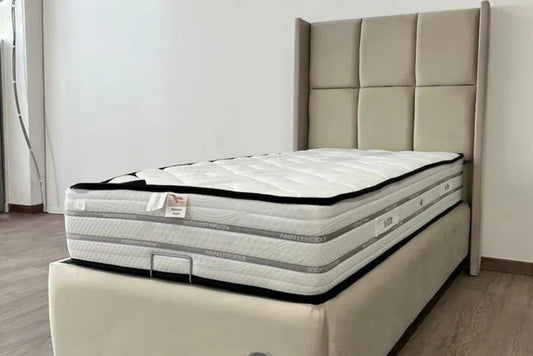 Lit Coffre Enfant RIO BEIGE - Velours