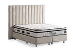 Lit Coffre ATHENA BLANC CASSE - VELOURS