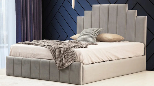 Cadre De Lit NATURA GRIS - Velours