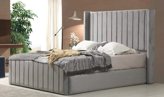 Cadre De Lit TOKYO GRIS - Velours